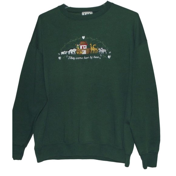 Lee Sport Tops Noahs Ark Sweatshirt Womens Xl Green They Came Two